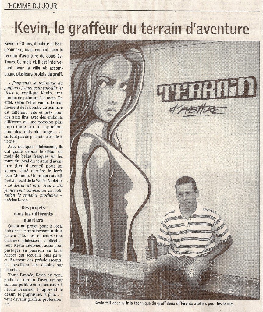 Kevin Le Gall, le graffeur du Terrain d'Aventure